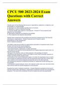Bundle For CPCU 500 Exam Questions and Answers All Correct