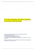  PTU Quiz Questions, (0%-50%) questions and answers well illustrated.