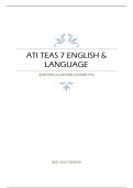 ATI TEAS 7 ENGLISH & LANGUAGE QUESTIONS & ANSWERS (SCORED 97%