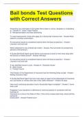 Bundle For Bail Exam Questions and Answers All Correct