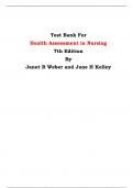 Test Bank For Health Assessment in Nursing 7th Edition By Janet R Weber and Jane H Kelley 