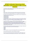 AFOQT Arithmetic Reasoning Exam 2023/2024 Latest Questions With Correct Answers