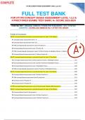 FULL TEST BANK FOR; ATI RN CONCEPT BASED ASSESSMENT LEVEL 1,2,3 & 4 PROCTORED EXAMS| TEST BANK| A+ SCORE 2023-2024