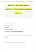 RCFE Test Preparation (California) QUESTIONS AND ANSWERS 2023 UPDATE GRADED A+