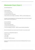 Wastewater Exam Class C Questions and Answers Solved