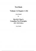 Test Bank For Byrd & Chen's Canadian Tax Principles (Volume 1) 2023/2024 1st Edition By Gary Donell, Clarence Byrd, Ida Chen (100% Original, Verified A+)