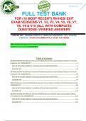 FULL TEST BANK FOR; (10 MOST RECENT) RN HESI EXIT EXAM VERSIONS V1, V2, V2, V4, V5, V6, V7, V8, V9 & V10 (ALL WITH COMPLETE QUESTIONS |VERIFIED ANSWERS