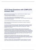 ACLS Exam Questions with COMPLETE Answers 2023  