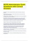 RCFE Administrator Exam Questions with Correct Answers 