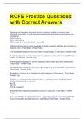 RCFE Practice Questions with Correct Answers 