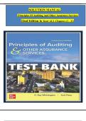 Solution Manual For Principles of Auditing and Other Assurance Services 22nd Edition by Whittington & Pany, All Chapters 1 - 21 Covered, Verified Latest Edition