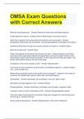 OMSA Exam Questions with Correct Answers 