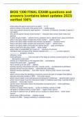 BIOS 1300 FINAL EXAM study guide and questions & answers (contains latest updates 2023) verified 100% bundled exams