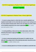 VATI PN Comprehensive Predictor 2020 Form A & B Green Light Exam Merged Together (Verified Answers)