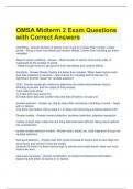 Bundle For OMSA Exam Questions with Correct Answers