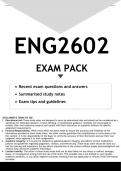 ENG2602 EXAM PACK 2025 - DISTINCTION GUARANTEED