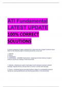 ATI Fundamental LATEST UPDATE  100% CORRECT  SOLUTIONS
