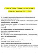 CySA+ (CS0-002) Questions and Answers (2023/2024) (Verified Answers)