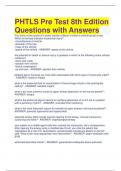 BUNDLE FOR PHTLS QUESTIONS WITH ANSWERS