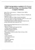 COKO Jurisprudence modules 6-11 (Covers RHPA and Kinesiology Act) Questions With Complete Solutions