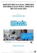 NURS 6675 Mid Term Exam / NRNP-6675 2023 Midterm Exam Week 6 NURS 6675 Mid Term Exam 2023 written by NURSING2EXAM www.stuvia.com Downloaded by: NURSING2EXAM | mianom265@gmail.com Distribution of this document is illegal Want to earn $1.236 extra per year?