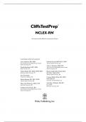 Cliffs Test Prep NCLEX-RN - EXAM