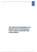 TEST BANK FOR FUNDAMENTALS OF NURSING 2ND EDITION BARBARA L YOOST LYNNE R CRAWFORD 