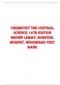 Test Bank - Chemistry: The Central Science, 14th Edition (Brown, 2018), Chapter 1-24 