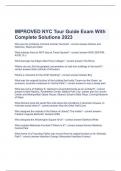  IMPROVED NYC Tour Guide Exam With Complete Solutions 2023