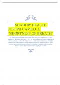 SHADOW HEALTH  JOSEPH CAMELLA "SHORTNESS OF BREATH