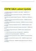 CDFM Q&A Latest Update