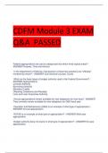 CDFM Module 3 EXAM  Q&A PASSED