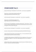 CRAM SAEM Test 2 exam  questions and 100% correct answer