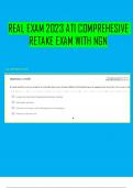 REAL EXAM 2023 ATI COMPREHESIVE RETAKE EXAM WITH NGN