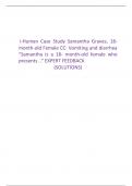 i-Human Case Study Samantha Graves, 18-month-old Female CC: Vomiting and diarrhea “Samantha is a 18- month-old female who presents ..” EXPERT FEEDBACK (SOLUTIONS) VERSION 1