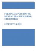 Fortinash Psychiatric Mental Health Nursing Test Bank 5th Edition