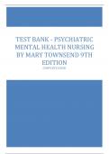 Psychiatric Mental Health Nursing by Mary Townsend 9th Edition Test Bank