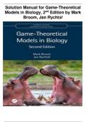 Solution Manual for Game-Theoretical Models in Biology, 2nd Edition by Mark Broom, Jan Rychtář