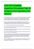 CON 2370 Simplified  Acquisition Procedures Take 14 Revised Correct Questions And  Answers