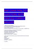 MSF EXAM PRACTICE  QUESTIONS WITH  VERIFIED CORRECT  ANSWER