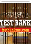 Test Bank For Contemporary Business Law 8th Edition All Chapters - 9780137614110