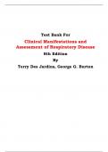 Test Bank for Clinical Manifestations and Assessment of Respiratory Disease 8th Edition by Des Jardins