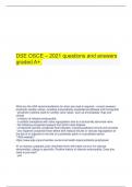  DSE OSCE – 2021 questions and answers graded A+.