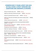 HONDROS BIO117 EXAM LATEST 2023-2024 ACTUAL EXAM 2 LATEST VERSIONS 400+ QUESTIONS AND ANSWERS (A GRADED)