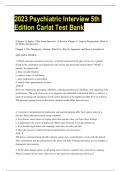 2024 Psychiatric Interview 5th Edition Carlat Test Bank