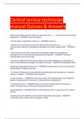 Central service technician  manual Quizzes & Answers