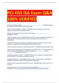 PCI-DSS ISA Exam Q&A  100% VERIFIED