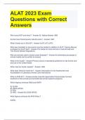 ALAT 2023 Exam Questions with Correct Answers 