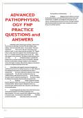 ADVANCED PATHOPHYSIOLOGY HESI RN QUESTIONS AND ANSWERS ALREADY GRADED A+