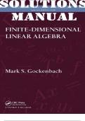 SOLUTIONS MANUAL for Finite-Dimensional Linear Algebra 1st Edition by Mark Gockenbach | All 10 Chapters